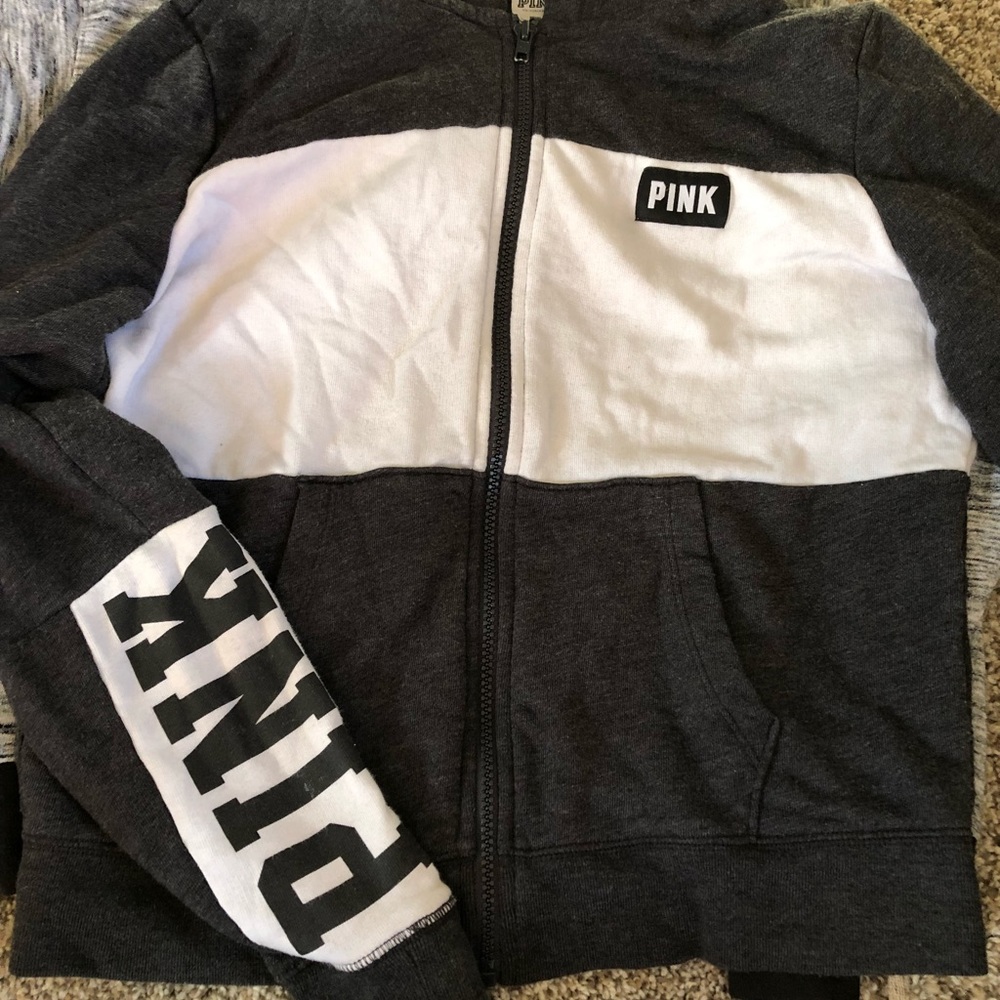 Pink zip up hoodie